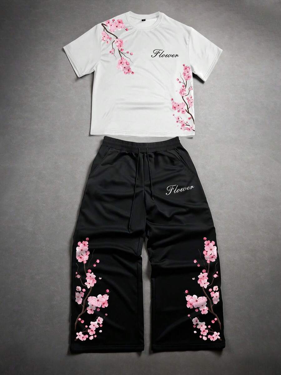 Printed Floral Shirt - تي شيرت رجالي كاجوال من مانفينيتي