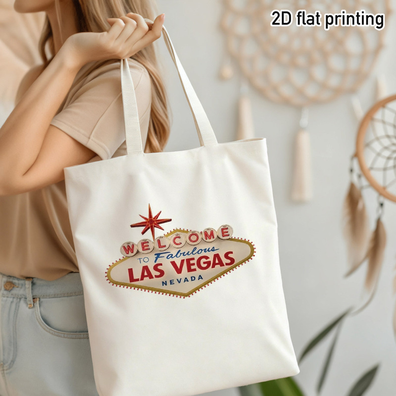 Vintage Fashion Las Vegas - حقيبة يد بتصميم لوحة ترحيب عتيقة