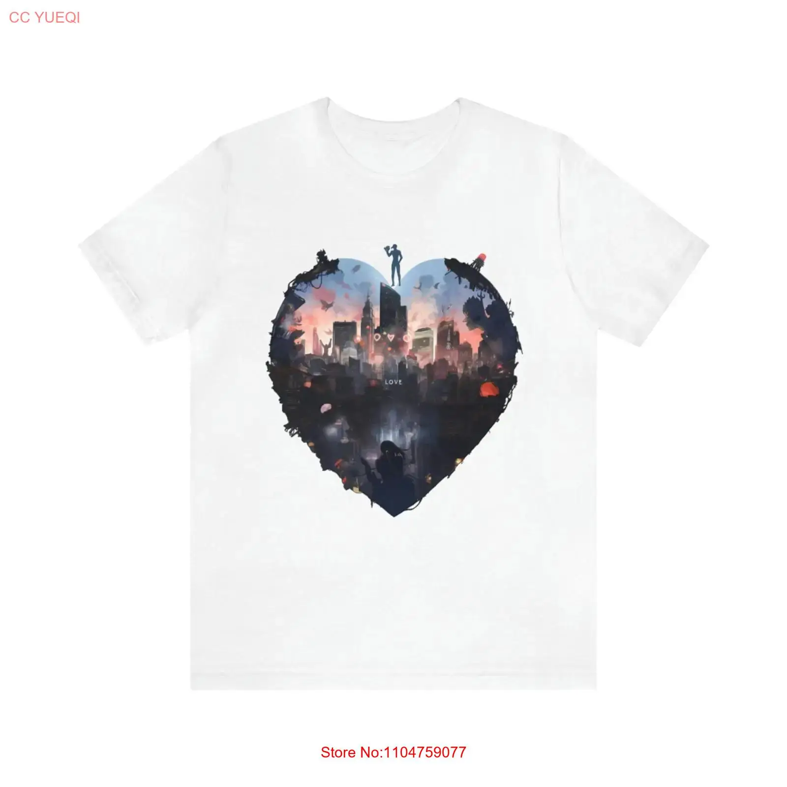 Vintage Fashion New York - تي شيرت أبيض I Heart New