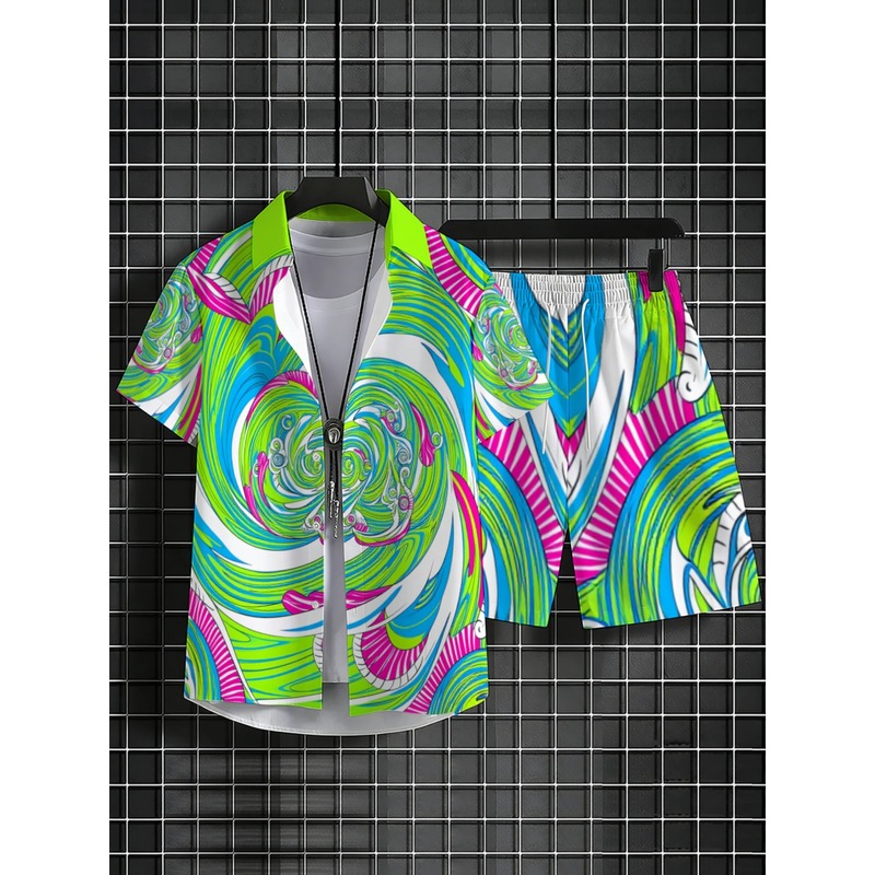 طقم قميص رجالي صيفي بطبعة زهور - مراجعة Printed Floral Shirt وسعره