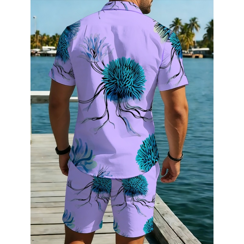 طقم قميص وشورت هاواي للرجال بل - مراجعة Printed Floral Shirt وسعره