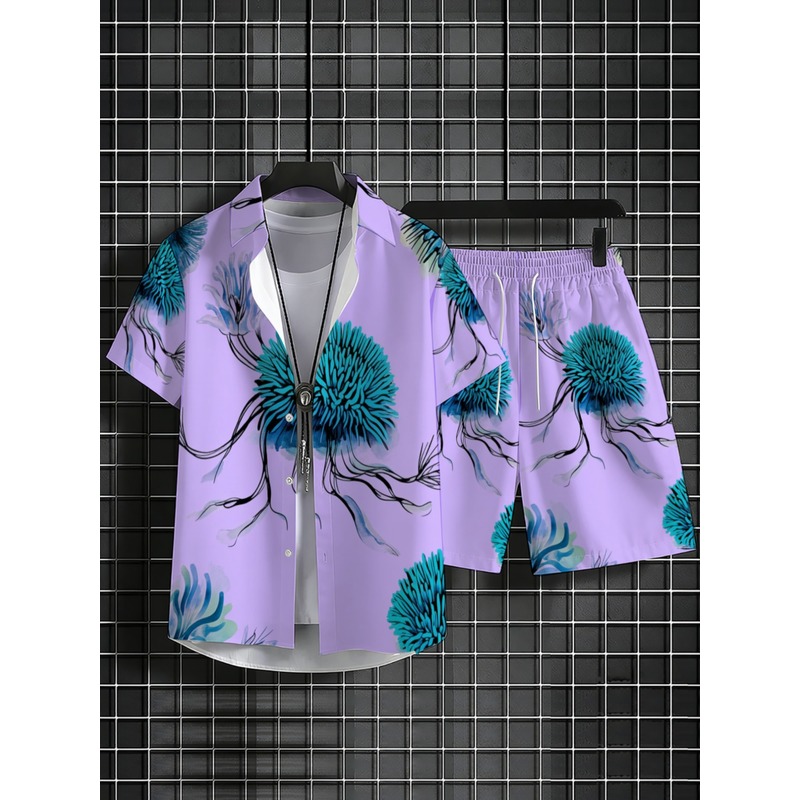 طقم قميص وشورت هاواي للرجال بل - مراجعة Printed Floral Shirt وسعره