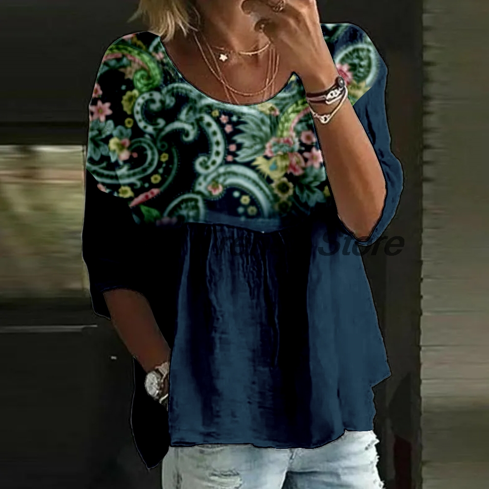 بلوزة نسائية كاجوال بطبعة زهور - مراجعة Printed Floral Shirt وسعره