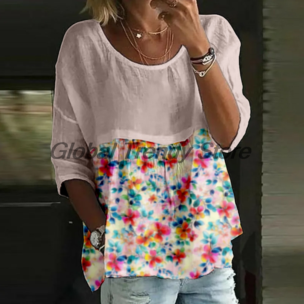 بلوزة نسائية كاجوال بطبعة زهور - مراجعة Printed Floral Shirt وسعره