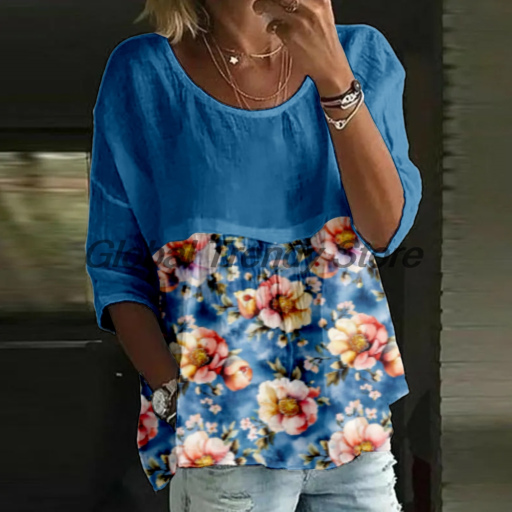 بلوزة نسائية كاجوال بطبعة زهور - مراجعة Printed Floral Shirt وسعره
