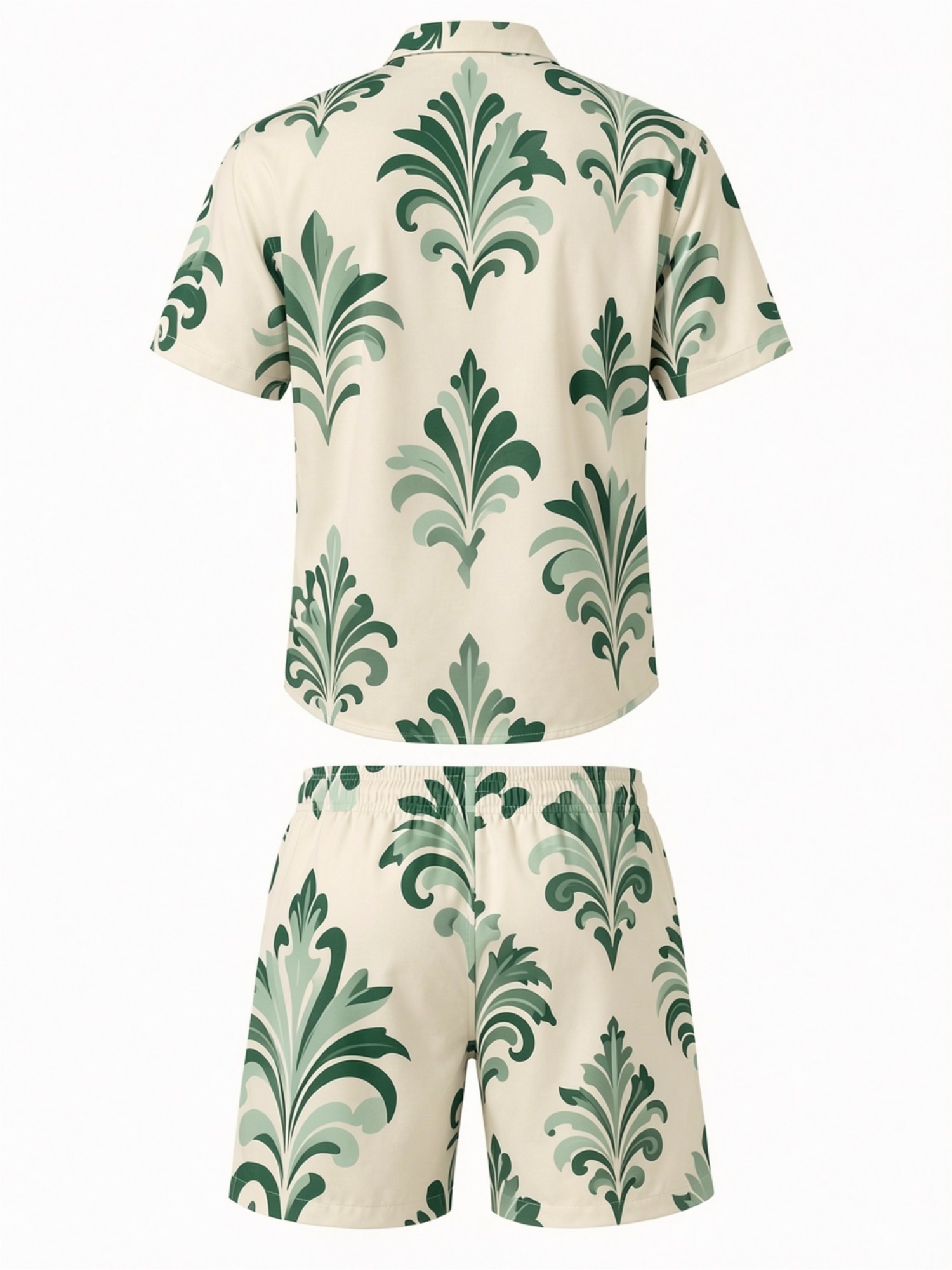 طقم قميص رجالي بأكمام قصيرة مز - مراجعة Printed Floral Shirt وسعره