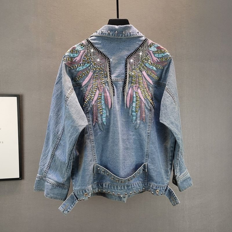 جاكيت نسائي بأكمام طويلة من ال - مراجعة Patchwork Jean Jacket وسعره