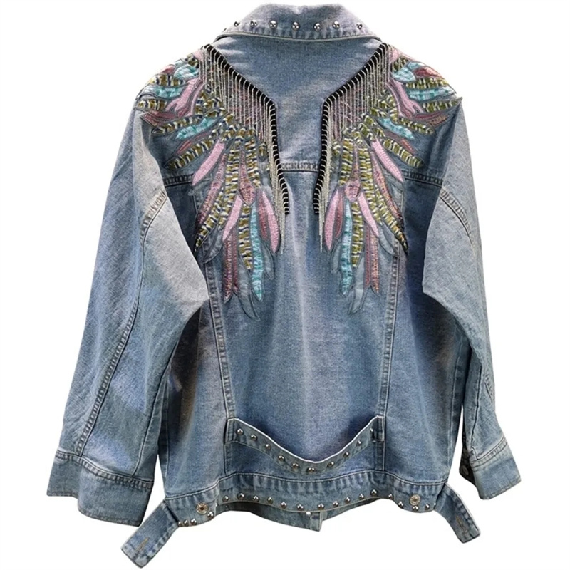 جاكيت نسائي بأكمام طويلة من ال - مراجعة Patchwork Jean Jacket وسعره