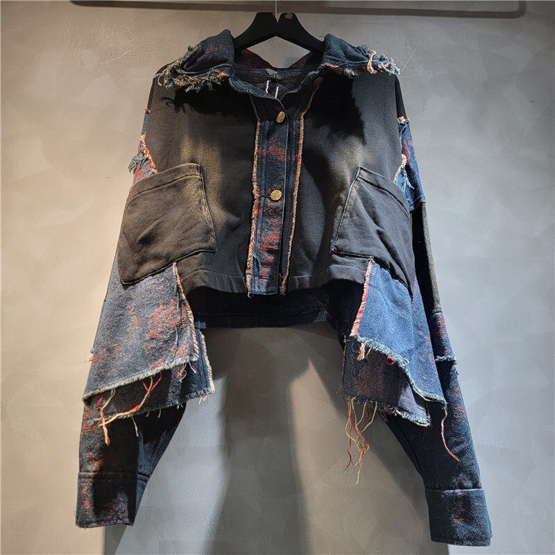 WTHT موضة جديدة للمرأة المرقعة - مراجعة Patchwork Jean Jacket وسعره